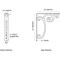 Ekena Millwork Avery Wrought Iron Bracket, (Single center brace), Antiqued Silver 1 1/2"W x 10"D x 12"H BKTM01X10X12SAVASV - alternate 3
